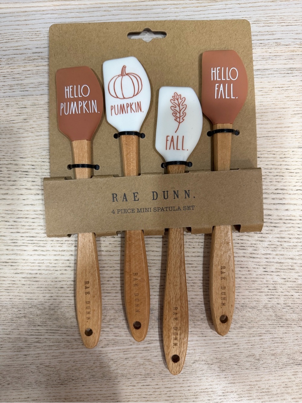 Rae Dunn Mini Spatula Set in White & Rust